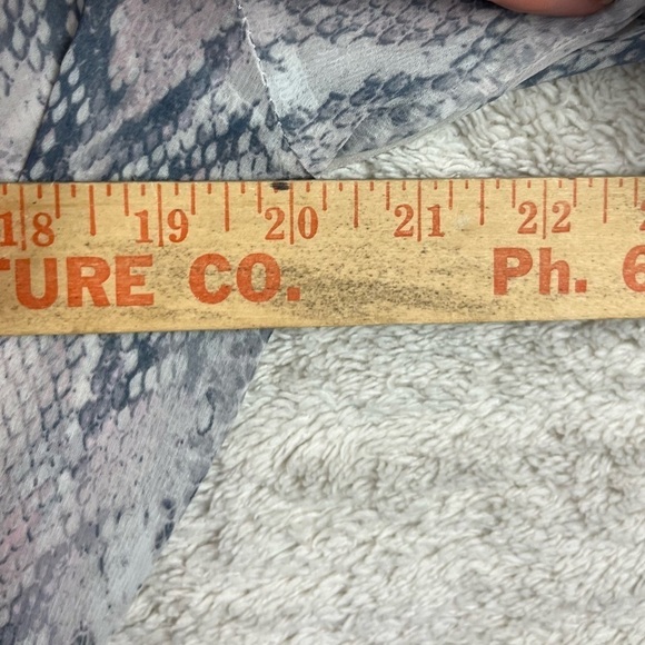 VICI Boho Snake Print Sheer Smocked Blouse Top Small - Picture 13 of 14